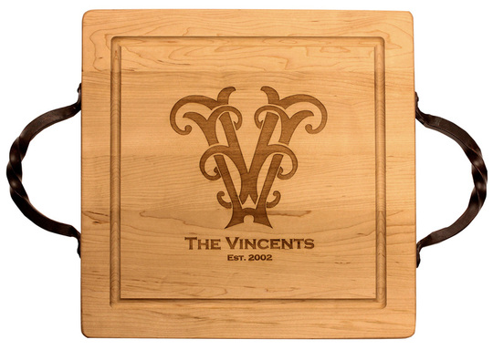 Maple 14 inch Square Personalized Cutting Board